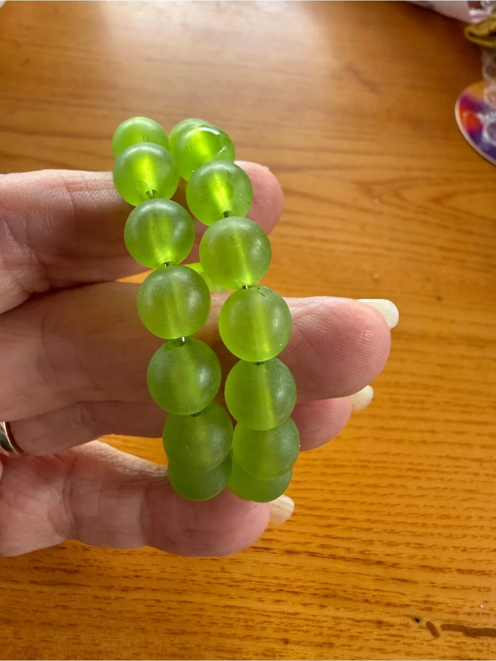 Green Beaded Coil Bracelet - Women’s Fashion Jewelry
